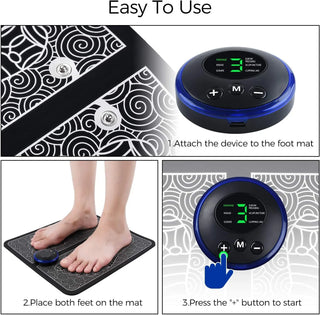 Electric EMS Foot Massager Pad & Muscle Stimulator